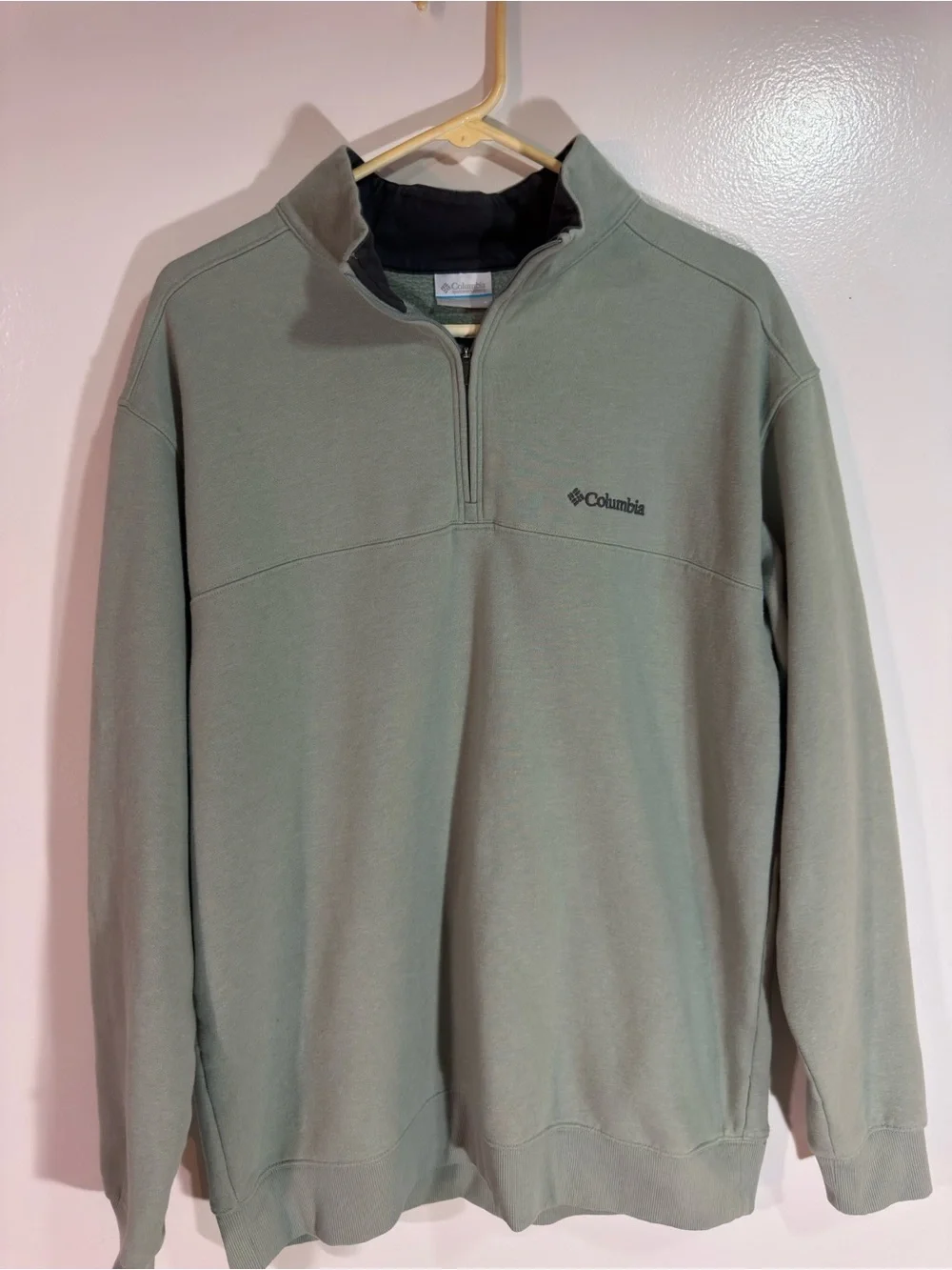 Columbia Men’s Zip-Neck Pullover - Sage Green